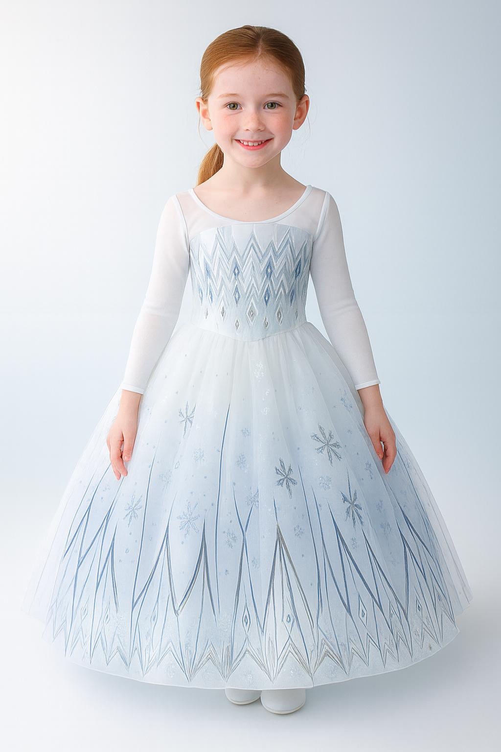 sachin and babi light blue dress Gift design Princess Elsa Princess Anna, Olaf, shadow, Winter Frozen  Tattered, Disney character, magic, fairy tale, Embroidery machine design to  the direct download – digitizingembroidery.shop main image 0