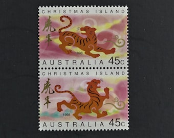 1998 Australia Christmas Island Year of the Tiger Stamps & M/S, MNH