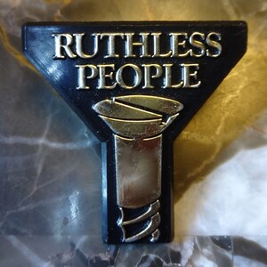 Screw Ruthless People - Vintage Lapel Pin - Very Funny, or Maybe Not - Rare - DeVito - Midler