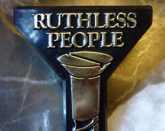 Screw Ruthless People - Vintage Lapel Pin - Very Funny, or Maybe Not - Rare - DeVito - Midler