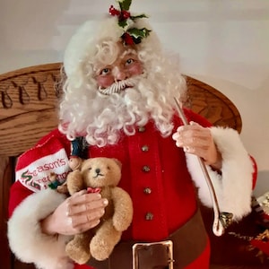 Vintage Rare Santa Claus Original Piece  Autographed 1992 LYNN WEST Stunning!