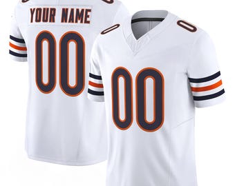 Camiseta de fútbol clásica blanca con nombre personalizado, número y logotipo completo bordado, regalo personalizado para fanáticos