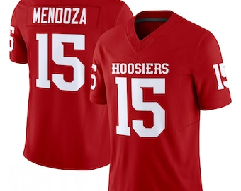 MENDOZA 15 Red Football Jersey Shirt, Stitched Numbers, Unisex Game Day Top, Tailgate Fan Wear, Sports Gift