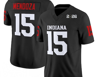 Indiana Football Jersey #15 Mendoza 2026 Championship Season College Style Game Day Shirt