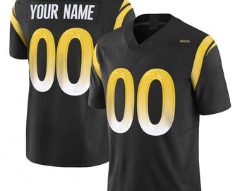 Camiseta de fútbol inspirada en la Costa Oeste, nombre personalizado, número, camiseta personalizada para fanáticos, regalo para el día del juego