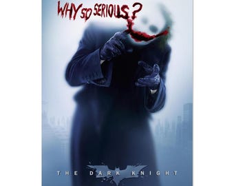 The Dark Knight « Pourquoi si sérieux ? Poster classique mat : oeuvre d'art emblématique du joker pour votre espace