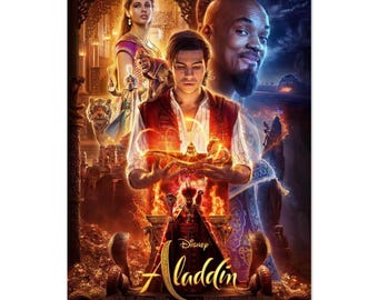 L'aventure magique d'Aladin : affiche en papier mat éclatant - Apportez l'aventure à la maison !