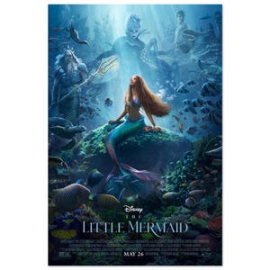 Die kleine Meerjungfrau Live Action Movie Poster - Klassischer matter Papierdruck, Ozeanfarben und lebendige Charaktere Bild 1