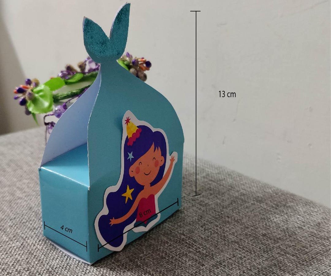 Mermaid Tail Favor Box Template – DIY Party Favor (digital Download) - Etsy