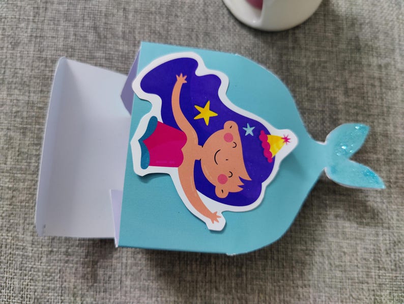 Mermaid Tail Favor Box Template – DIY Party Favor (digital Download) - Etsy