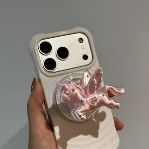 Ringhållare för flygande ponny, alternativ till popsocket med bevingad enhörning – telefonstativ