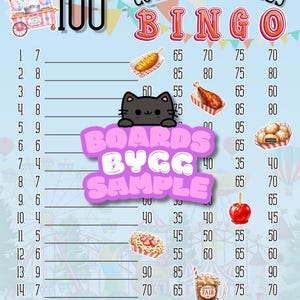 100 WTA | Bingobräda för länsmässan | Digital nedladdning