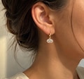 Hailey Bieber Inspired Sterling Silver Oval Crystal Drop Earrings product logo