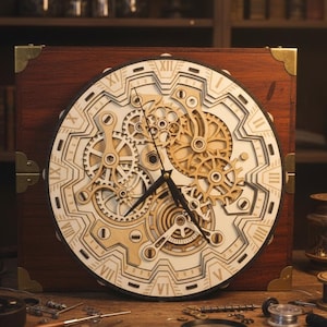 3D Wall Clock: Laser cut (digital download)