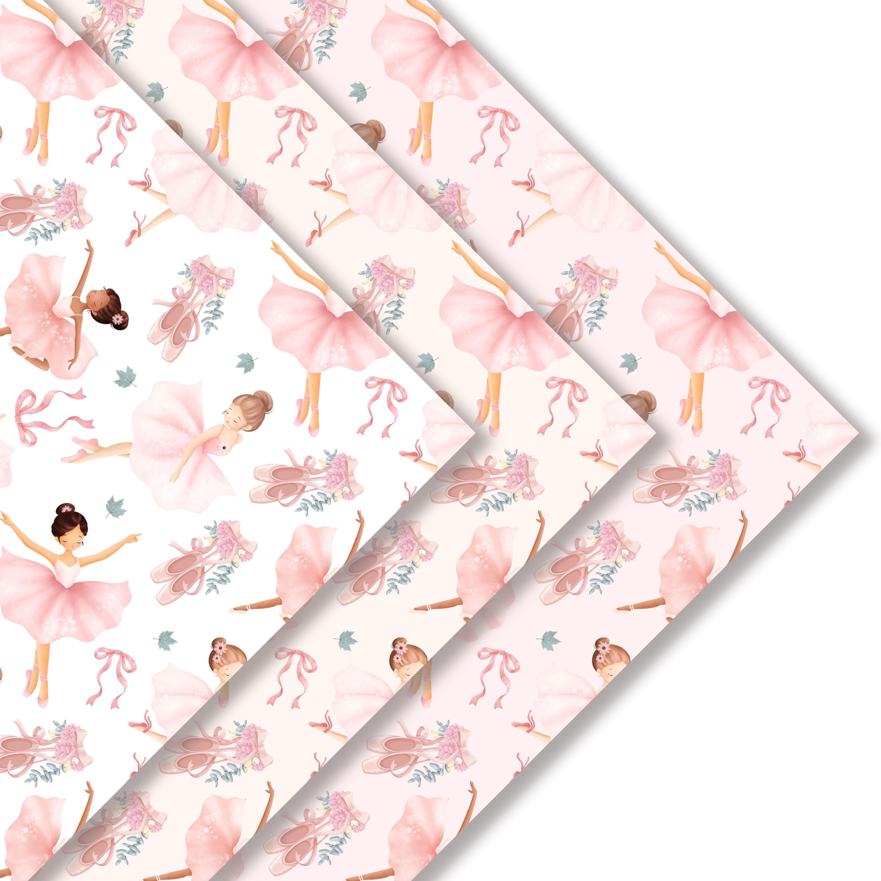 Spring Ballet Pattern Ballerina Bundle Seamless Pattern, Ballet Girls Digital Paper, Nursery ...