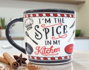 I'm the Spice in My Kitchen 15oz Ceramic Mug | Playful Chef Gift for Home Cooks