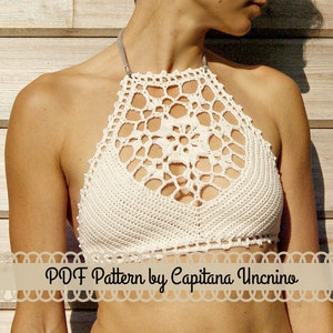 PDF-file for Crochet PATTERN, Venus Crochet Top Sizes XS-L, bikini top