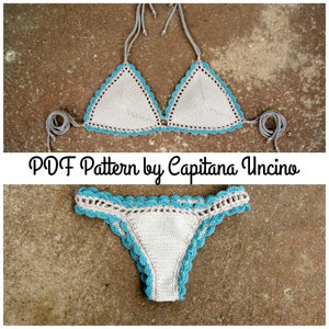 PDF, Crochet PATTERN for Medeia Crochet Bikini Top and Brasilian Bottom, Cheeky, Sizes XS-L image 2