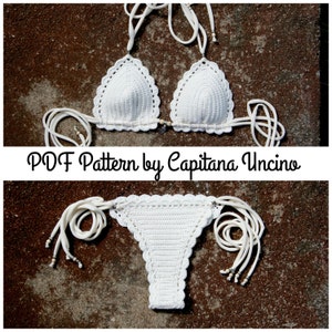 PDF, Crochet PATTERN for Selene Crochet Bikini Top and Brazilian Bottom, Cheeky, Sizes XS-L