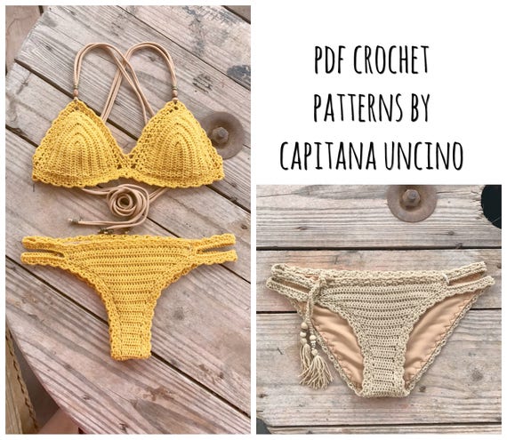 Pdf File For Crochet Pattern Marina Crochet Bikini Top And Etsy