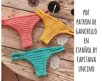 PDF PATRON de Ganchillo, Marina Parte de Abajo estilo Brazilian, tallas XS,S,M,L, en español