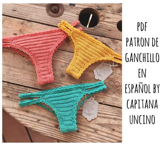 PDF PATRON de Ganchillo, Marina Parte de Abajo estilo Brazilian, tallas XS,S,M,L, en español