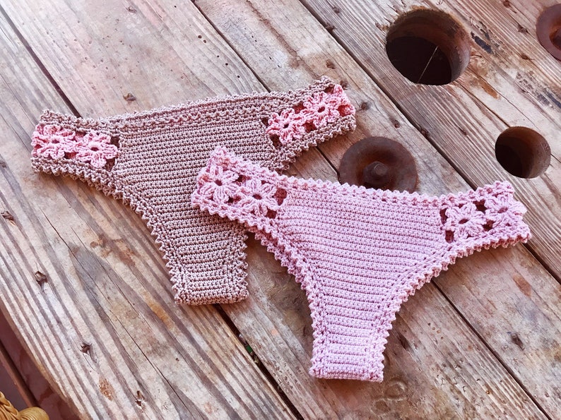 PDF-file for Crochet PATTERN, Coralia Crochet Crop Top and Brazilian Bottom, Sizes XS-L, Bikini Top, Crochet Bikini pattern, image 8