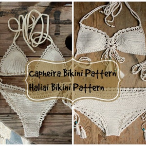 2 PDF, Crochet PATTERNS, Capheira Bikini Pattern with Charts and Haliai bikini Pattern, sizes XS-L