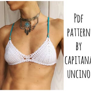 PDF-file for Crochet PATTERN, Marina Crochet Bikini Top Sizes XS,S,M,L,