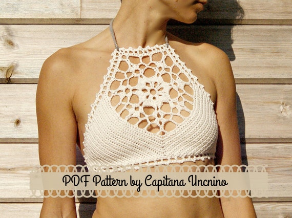 PDF-file for Crochet PATTERN, Venus Crochet Top Sizes XS-L, bikini top