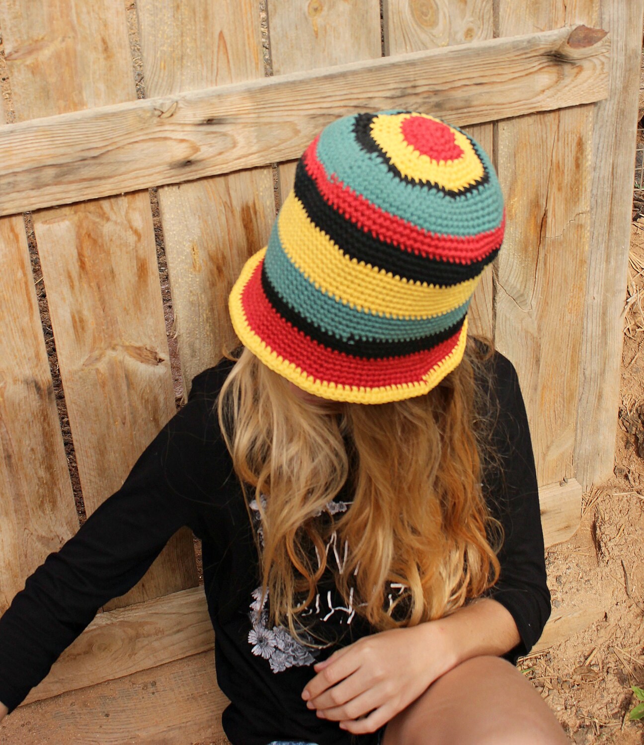 PDF crochet Pattern for Rihanna Crochet Hat, 2 Sizes XS/S and M/L