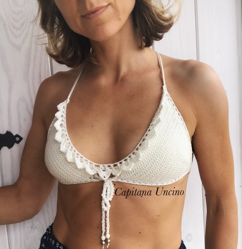 PDF-file for Crochet PATTERN, Liliana Bikini Top, Sizes XS-xL, Bikini top, front tie. image 2