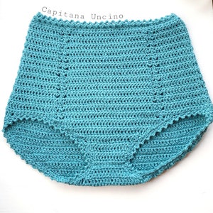 PDF-file for Crochet PATTERN, Yoga Crochet Highwaist Pants, Sizes XS, S, M, L, xL,xxL, open side with buttons or closed. image 4