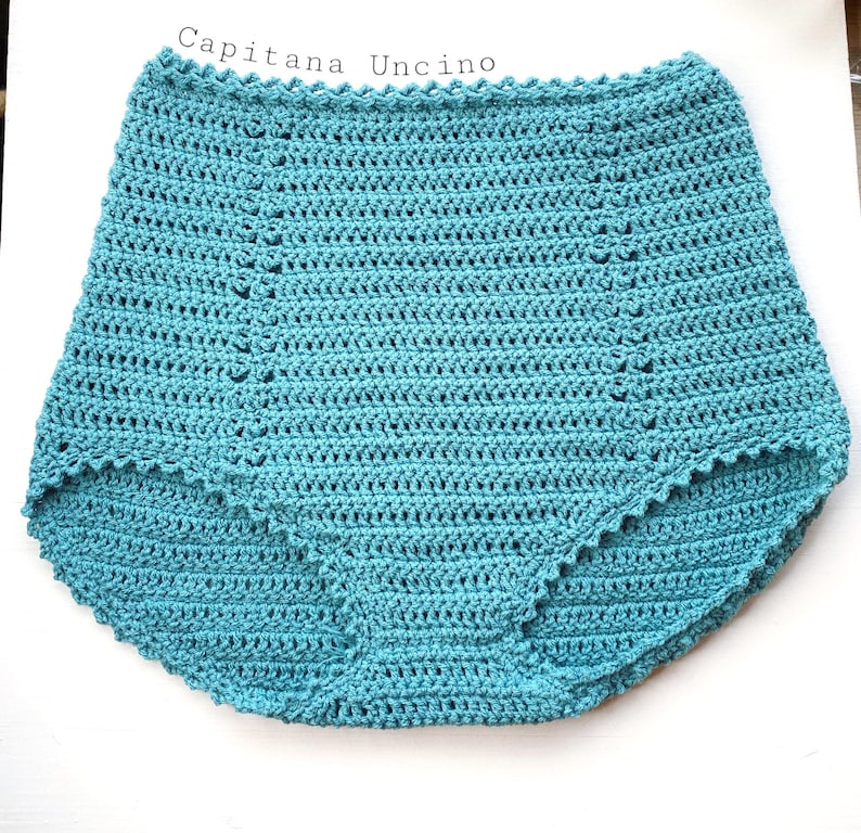 PDF-file for Crochet PATTERN, Yoga Crochet Highwaist Pants, Sizes XS, S, M, L, xL,xxL, open side with buttons or closed. image 4