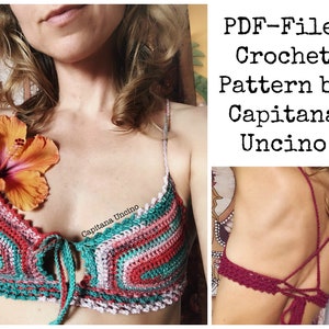 PDF-file for Crochet PATTERN, Chasing Stars Crochet Yoga Top, Sizes XS,S,M,L, xL, Croptop