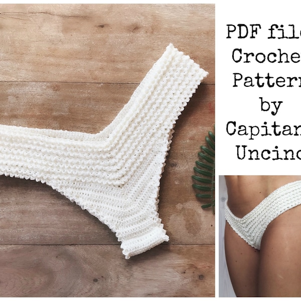 PDF-file for Crochet PATTERN, Chasing Stars Crochet Brazilian Bikini Bottom, Sizes XS,S,M,L,xL