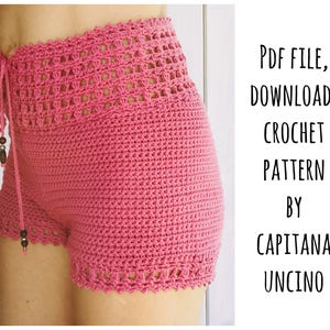 PDF-file for Crochet PATTERN, Leyla Crochet Shorts, Sizes XS-L