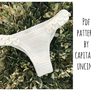 PDF-file for Crochet PATTERN Ariella Mermaid Brazilian Bikini Bottom, Sizes XS-L, Cheeky