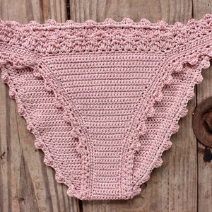 PDF-file for Crochet PATTERN, Lorelei Crochet Bikini Bottom, Basic, cheeky, Sizes XS-L, 2 edging options for the waist image 5