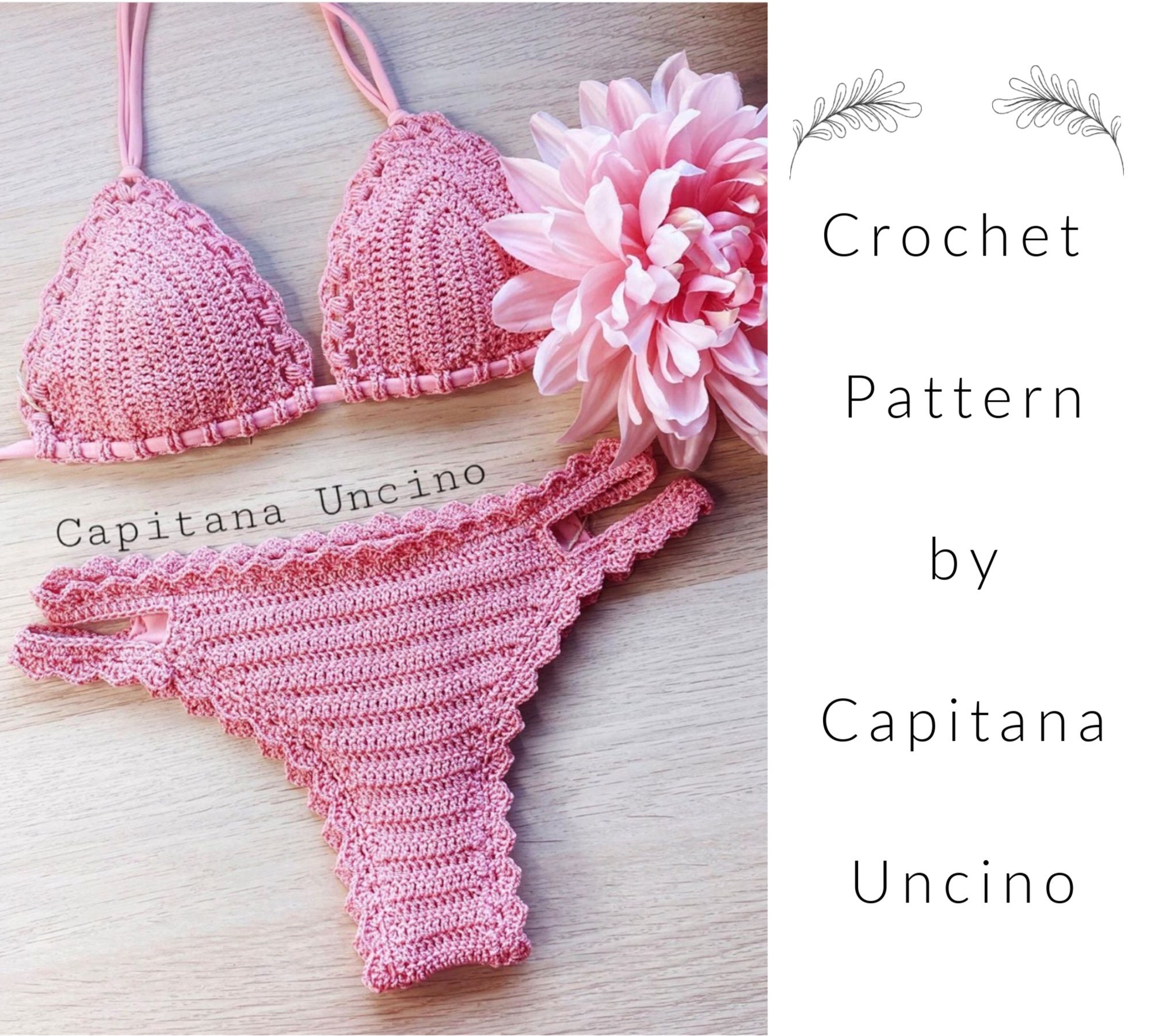 PDF-file for Crochet PATTERN, Marina Crochet Bikini Top and Brazilian ...
