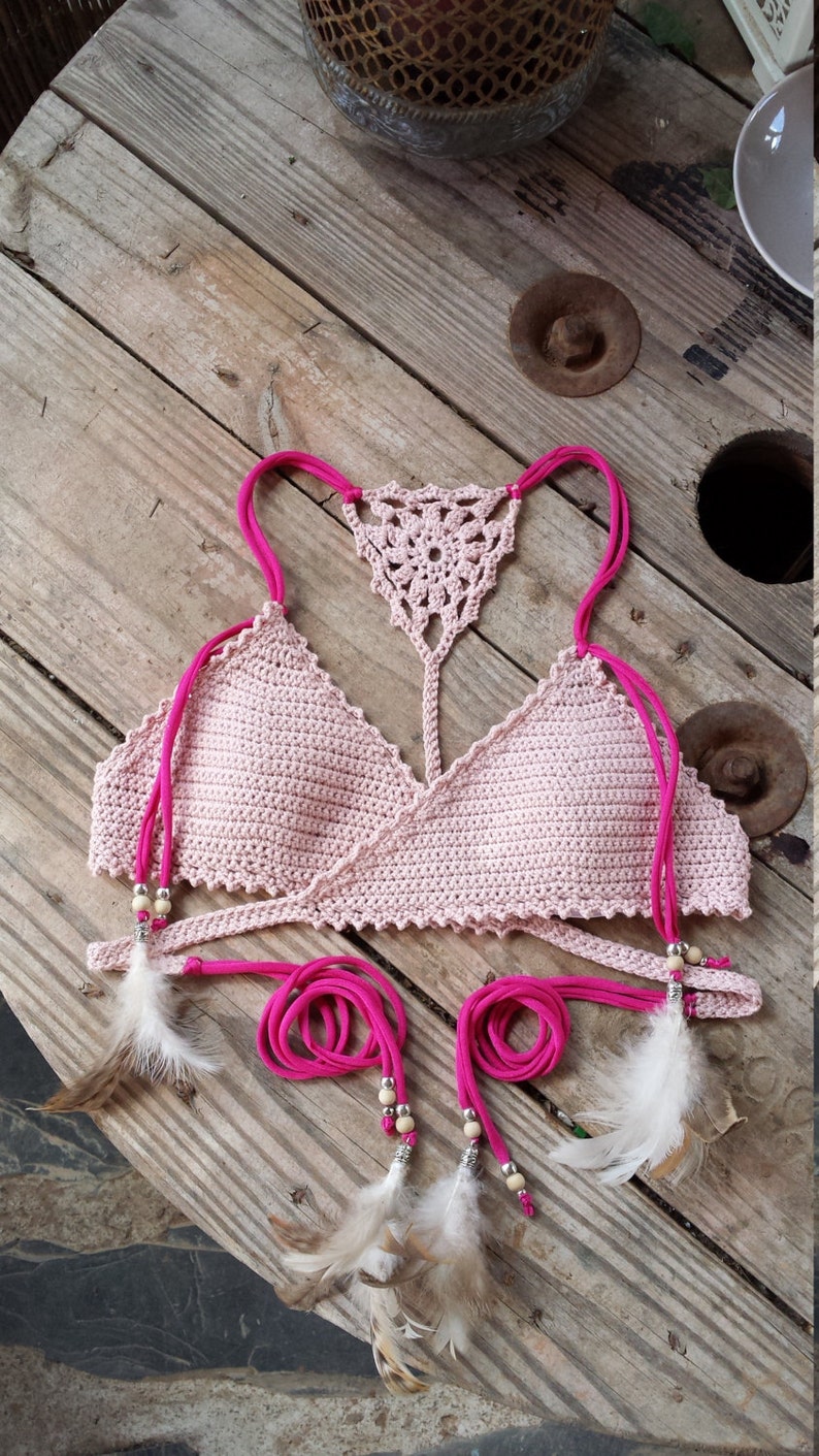PDF-file for Crochet PATTERN, Aliyah Crochet Bikini Top Sizes XS-L, surfer bikini, top image 2