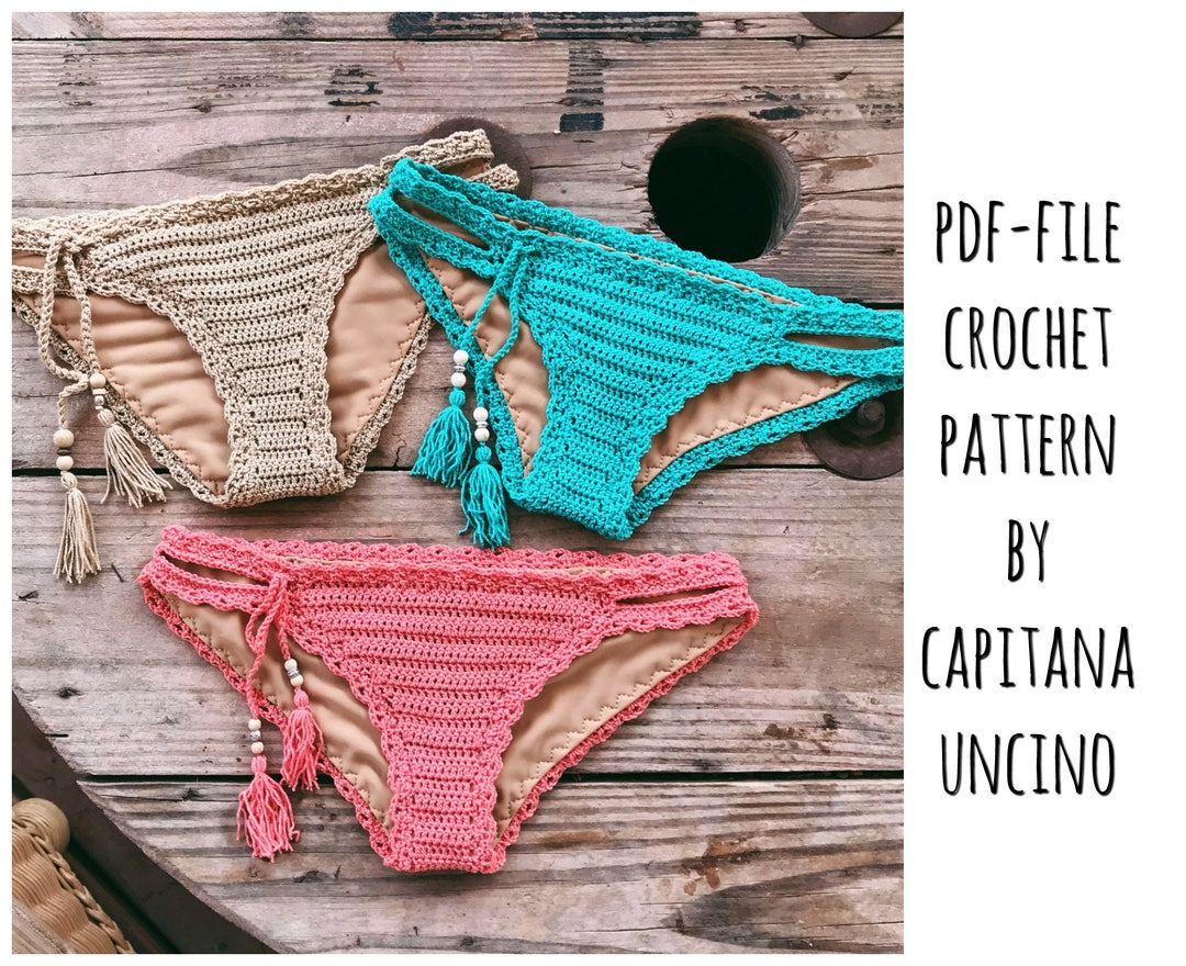 Pdf-file for Crochet PATTERN, Marina Crochet Bikini Bottom, Basic, With ...