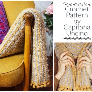 PDF-file for Crochet PATTERN, Aitilas Shawl, Scarf, 2 sizes
