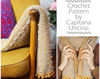 PDF-file for Crochet PATTERN, Aitilas Shawl, Scarf, 2 sizes