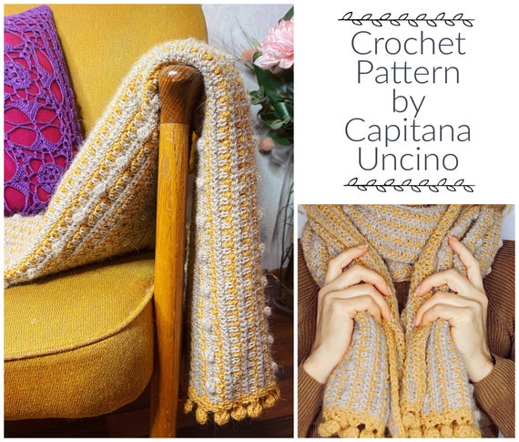 PDF-file for Crochet PATTERN, Aitilas Shawl, Scarf, 2 sizes