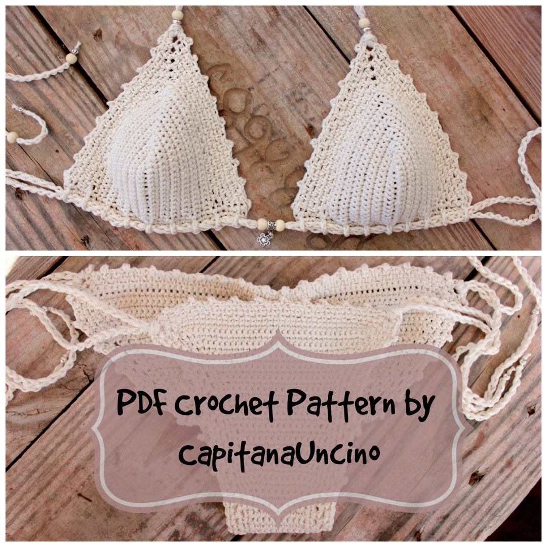 PDF, Crochet PATTERN Naiad Crochet Bikini Top and Brazilian Bottom ...