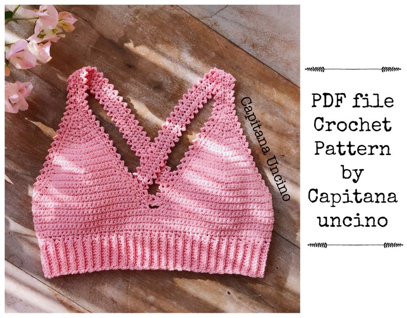 PDF-file for Crochet PATTERN, Transcendence Crochet Yoga Top, Sizes XS,S,M,L, xL, Croptop image 1