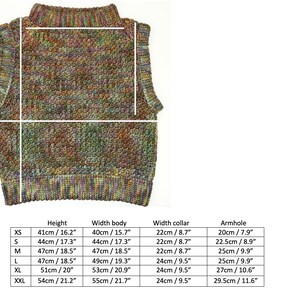 PDF-file for Crochet PATTERN, Saaga Slipover, vest, sizes XS-xxL, 6 sizes image 9