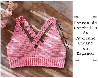 PDF PATRON de Ganchillo, TrascendenciaTop, XS,S,M,L,Xl, en español