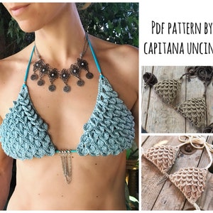 PDF-file for Crochet PATTERN, Ariella Mermaid Crochet Bikini Top and Bottom with side ties, Sizes XS-L image 3